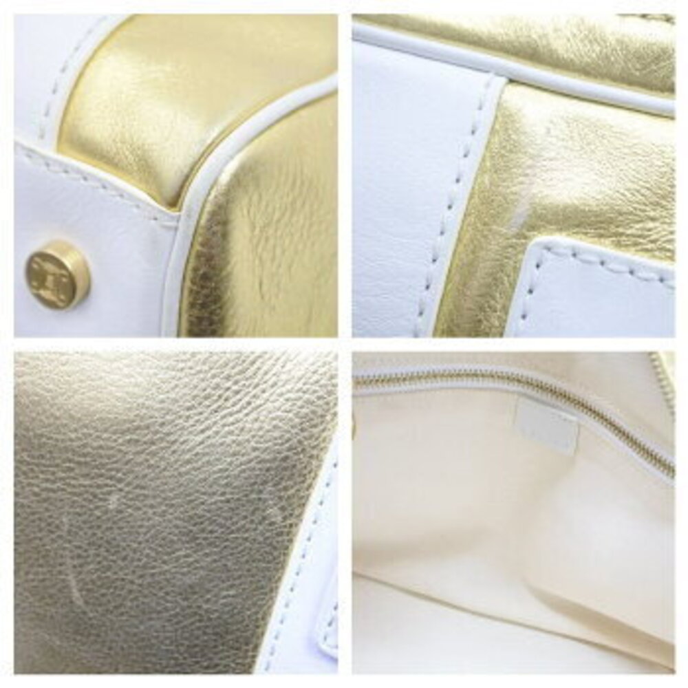 Celine Macadam Gold White Handbag Athens Olympics Limited Edition Bag - Picture 6 of 7
